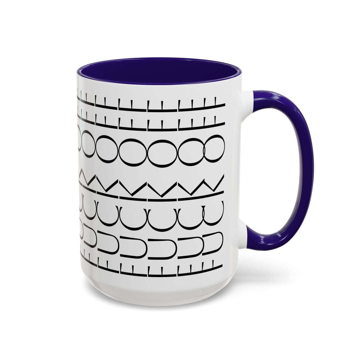 Modern Geometric Colorful Mug with Hidden F--- Off Message, Unique Coffee Cup for Daily Use, Gift for Coworker, Snarky Tea Mug, Funny