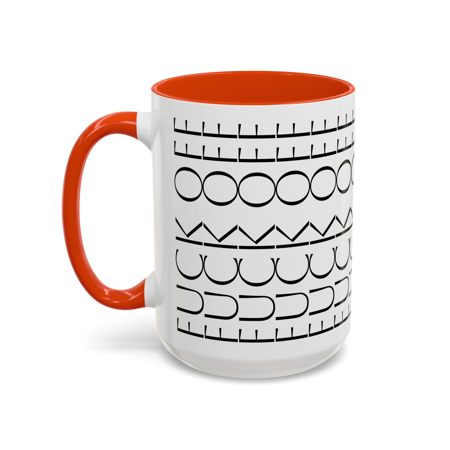 Modern Geometric Colorful Mug with Hidden F--- Off Message, Unique Coffee Cup for Daily Use, Gift for Coworker, Snarky Tea Mug, Funny