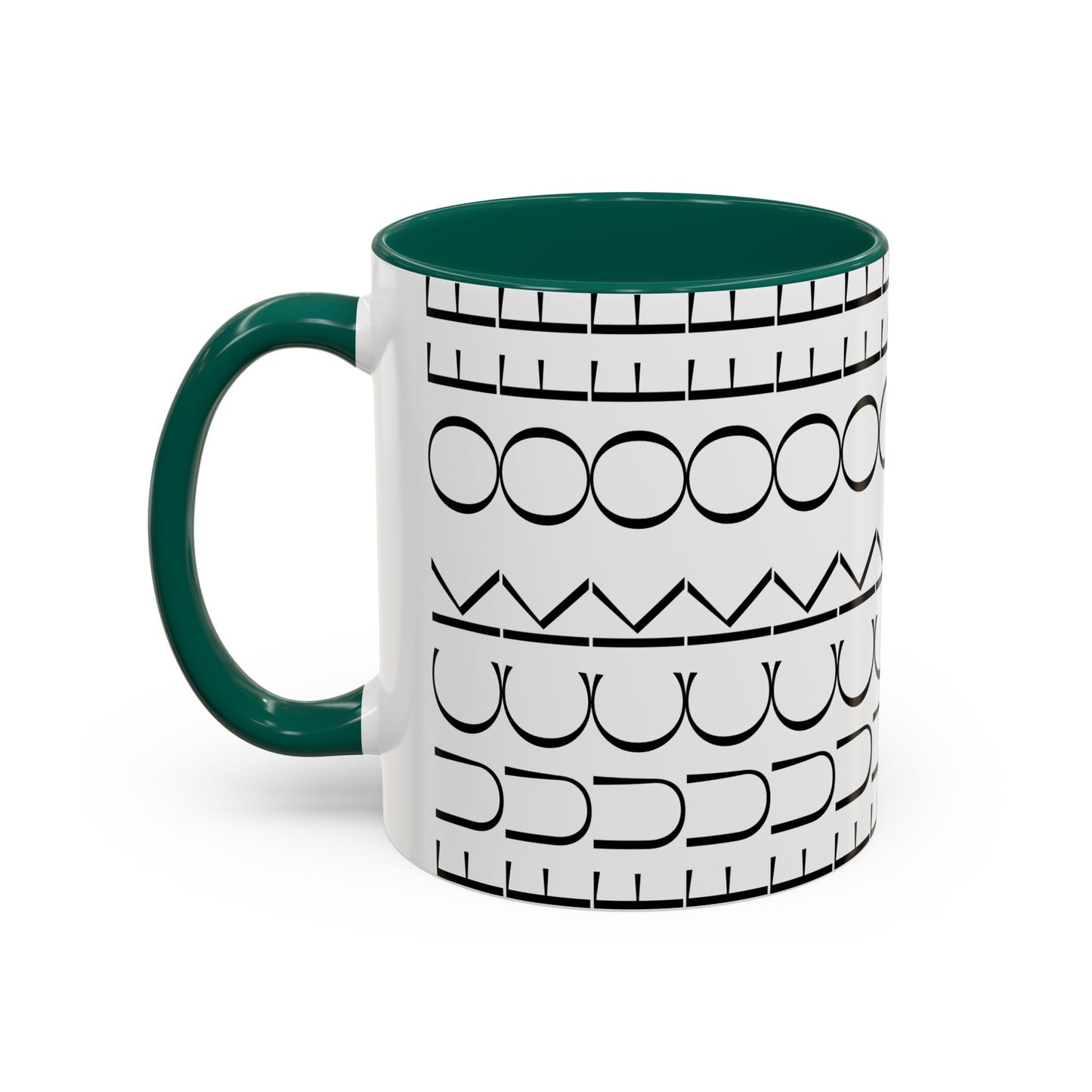 Modern Geometric Colorful Mug with Hidden F--- Off Message, Unique Coffee Cup for Daily Use, Gift for Coworker, Snarky Tea Mug, Funny