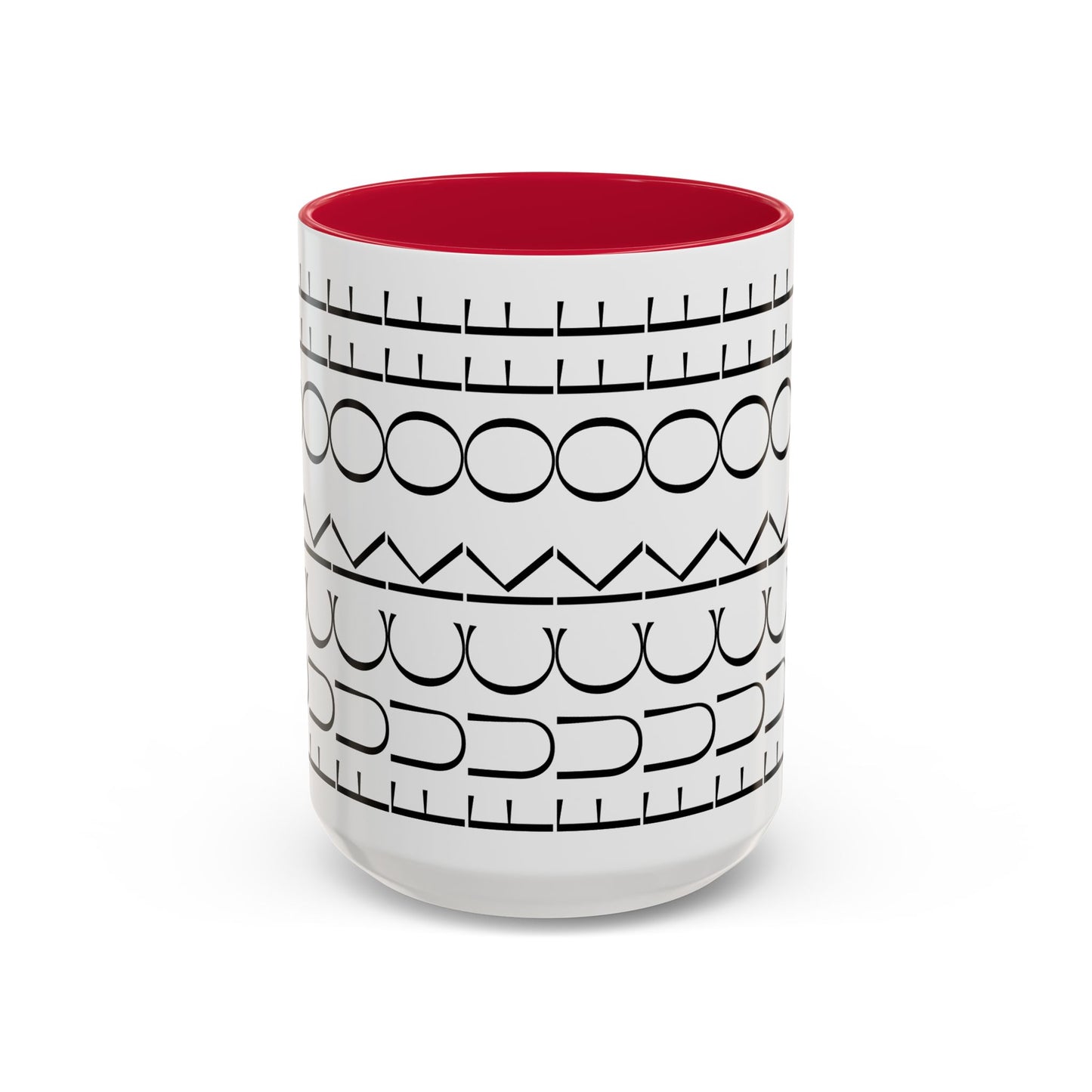 Modern Geometric Colorful Mug with Hidden F--- Off Message, Unique Coffee Cup for Daily Use, Gift for Coworker, Snarky Tea Mug, Funny