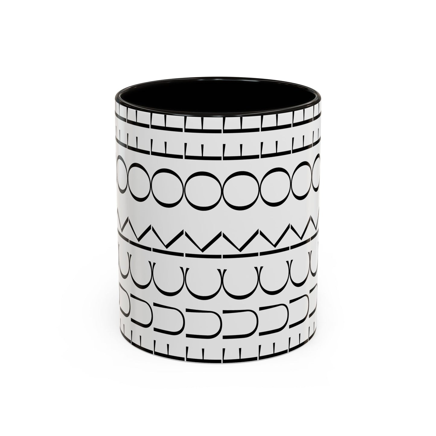 Modern Geometric Colorful Mug with Hidden F--- Off Message, Unique Coffee Cup for Daily Use, Gift for Coworker, Snarky Tea Mug, Funny