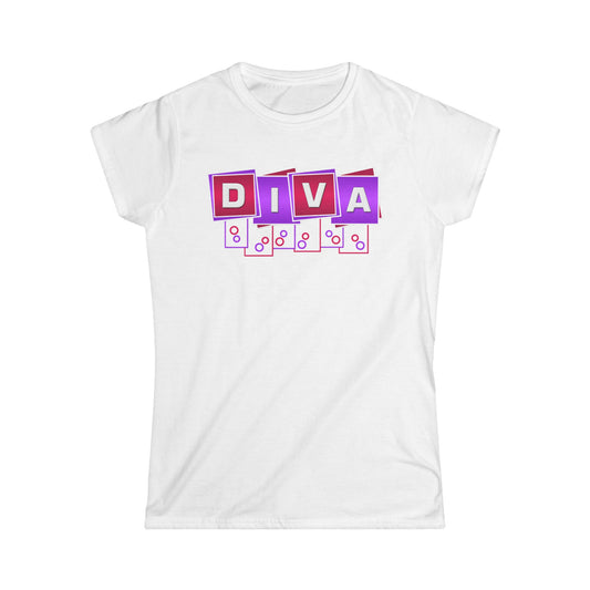 DIVA Women's Softstyle Tee - Perfect for Celebrations, Gifts, Everyday Wear, Birthdays, and Fashion Lovers!