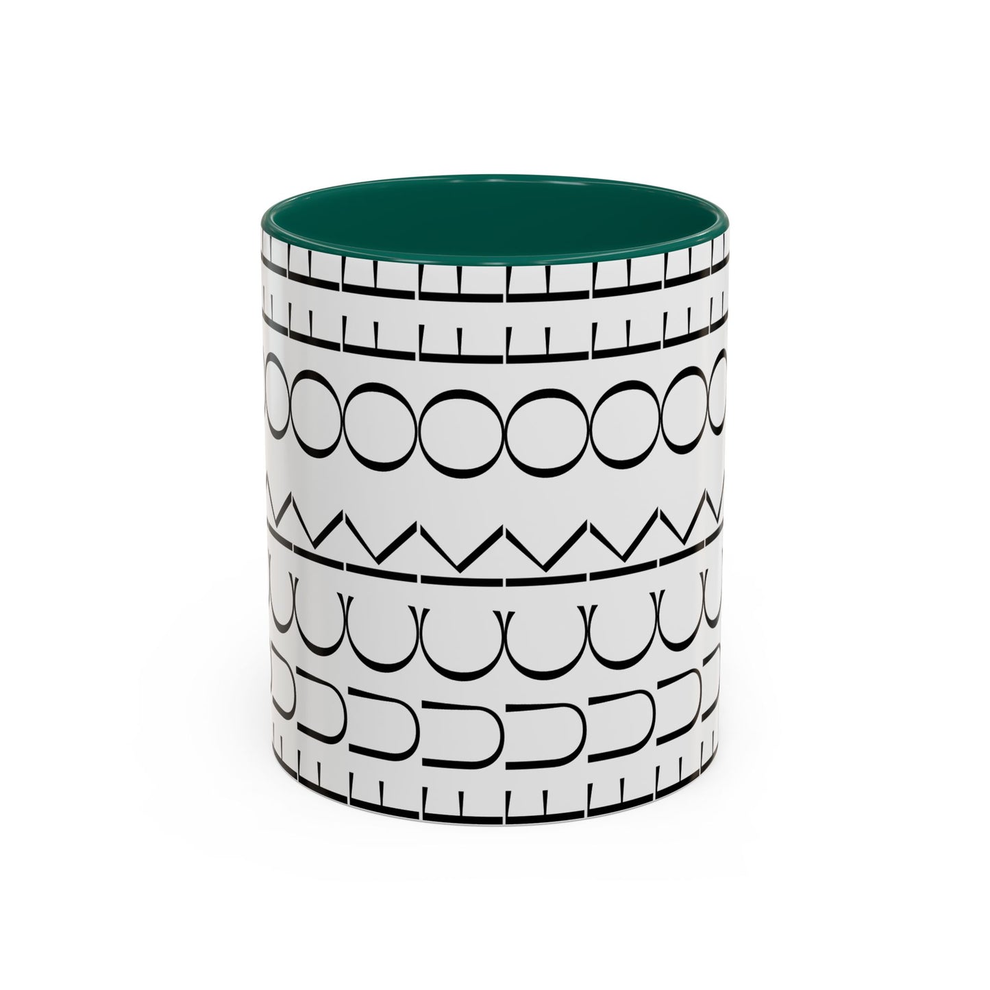 Modern Geometric Colorful Mug with Hidden F--- Off Message, Unique Coffee Cup for Daily Use, Gift for Coworker, Snarky Tea Mug, Funny