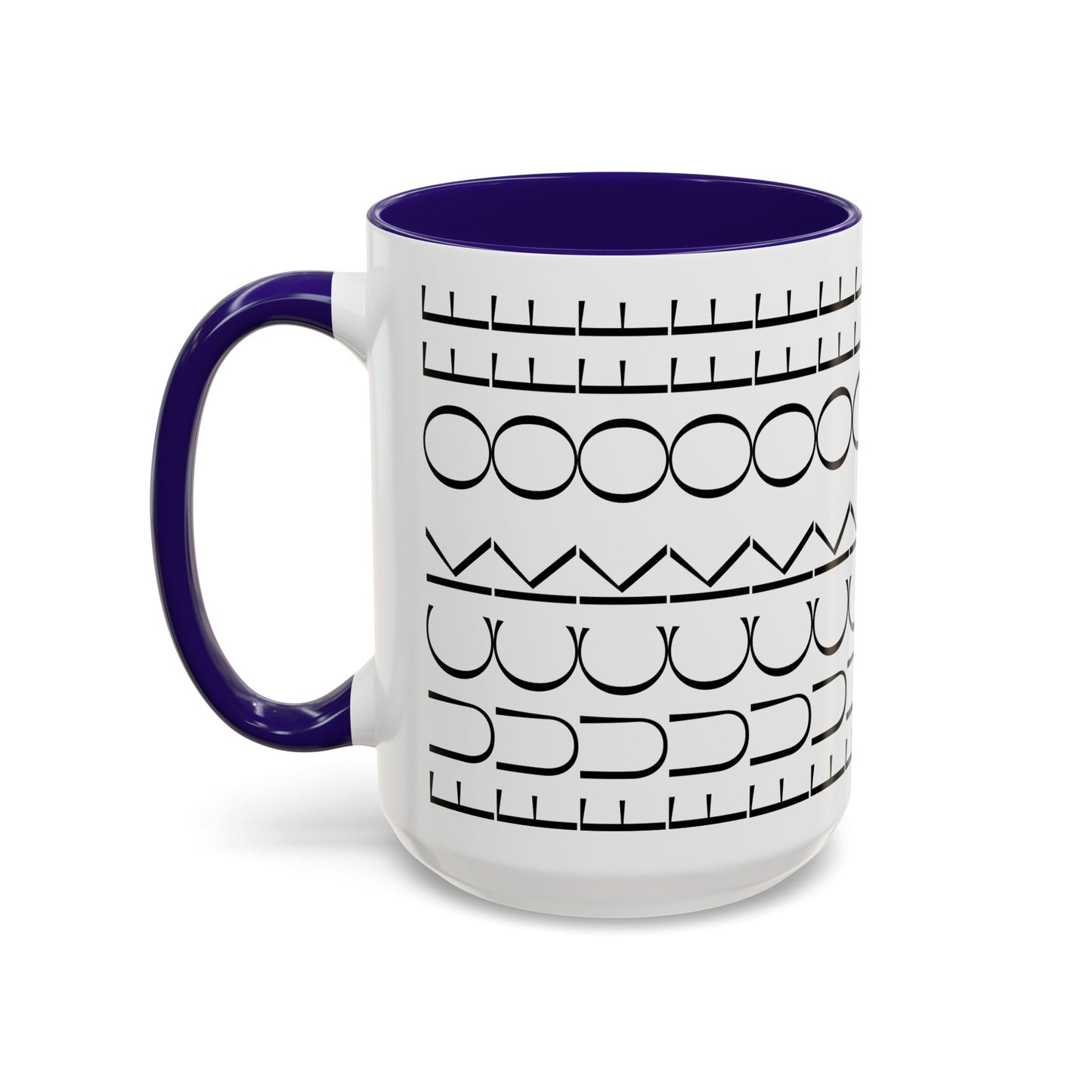 Modern Geometric Colorful Mug with Hidden F--- Off Message, Unique Coffee Cup for Daily Use, Gift for Coworker, Snarky Tea Mug, Funny