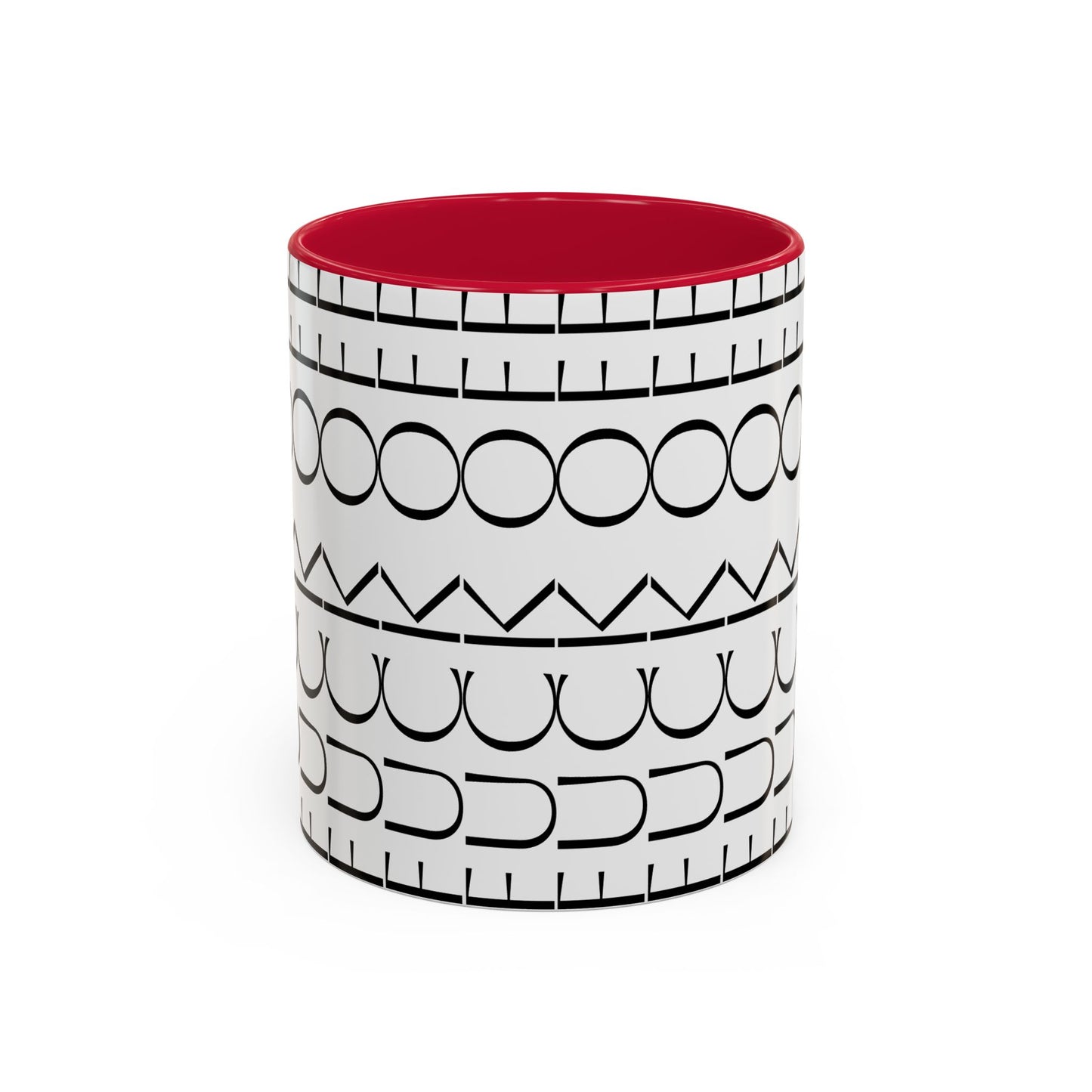 Modern Geometric Colorful Mug with Hidden F--- Off Message, Unique Coffee Cup for Daily Use, Gift for Coworker, Snarky Tea Mug, Funny