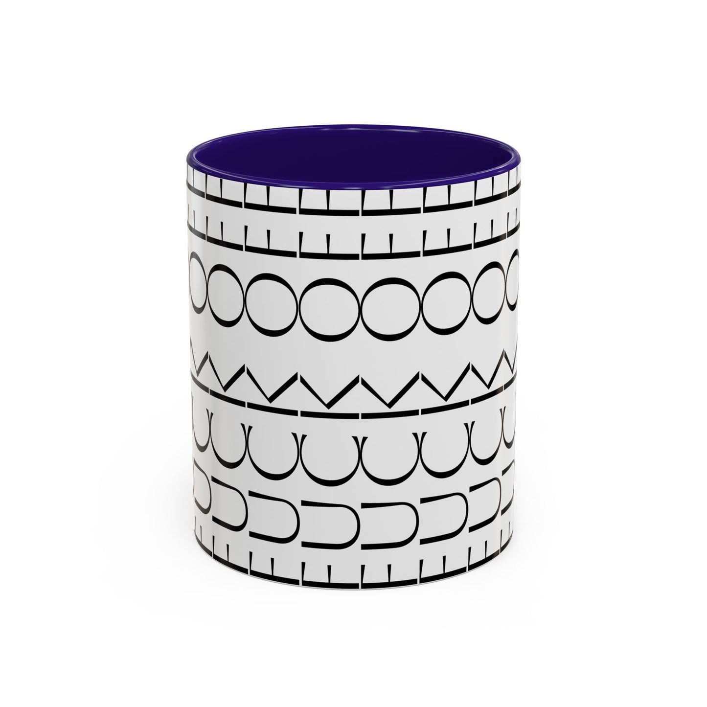 Modern Geometric Colorful Mug with Hidden F--- Off Message, Unique Coffee Cup for Daily Use, Gift for Coworker, Snarky Tea Mug, Funny
