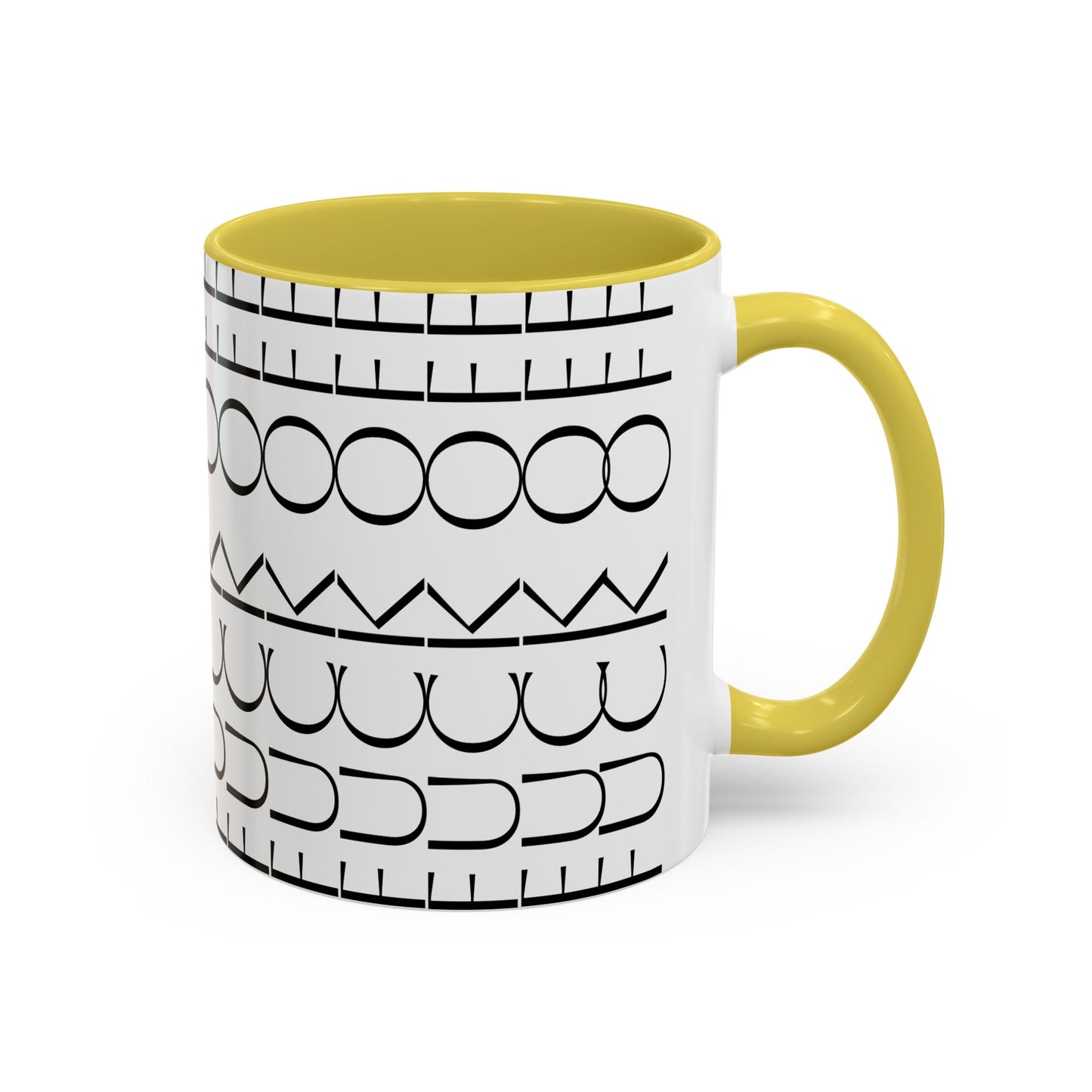 Modern Geometric Colorful Mug with Hidden F--- Off Message, Unique Coffee Cup for Daily Use, Gift for Coworker, Snarky Tea Mug, Funny