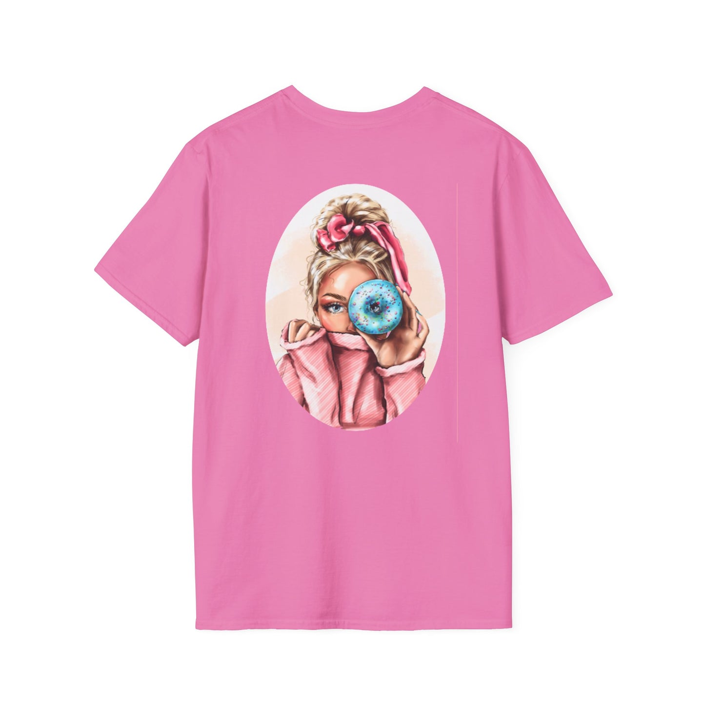 Donut Know Who Cute Lover T-Shirt - Soft Pink Heart Design, Perfect Gift for Friends, Fashion Tee, Valentines Day Gift, Trendy Casual Wear