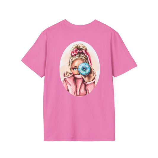Donut Know Who Cute Lover T-Shirt - Soft Pink Heart Design, Perfect Gift for Friends, Fashion Tee, Valentines Day Gift, Trendy Casual Wear